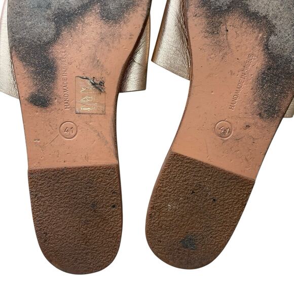 Ancient Greek Sandals EUR 41 US 10 Slide Sandals Rose Gold Casual Basic - Picture 5 of 7